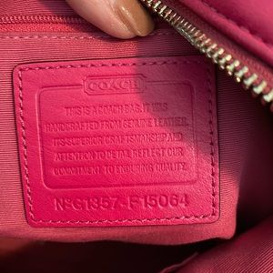 Bright pink Coach bag
